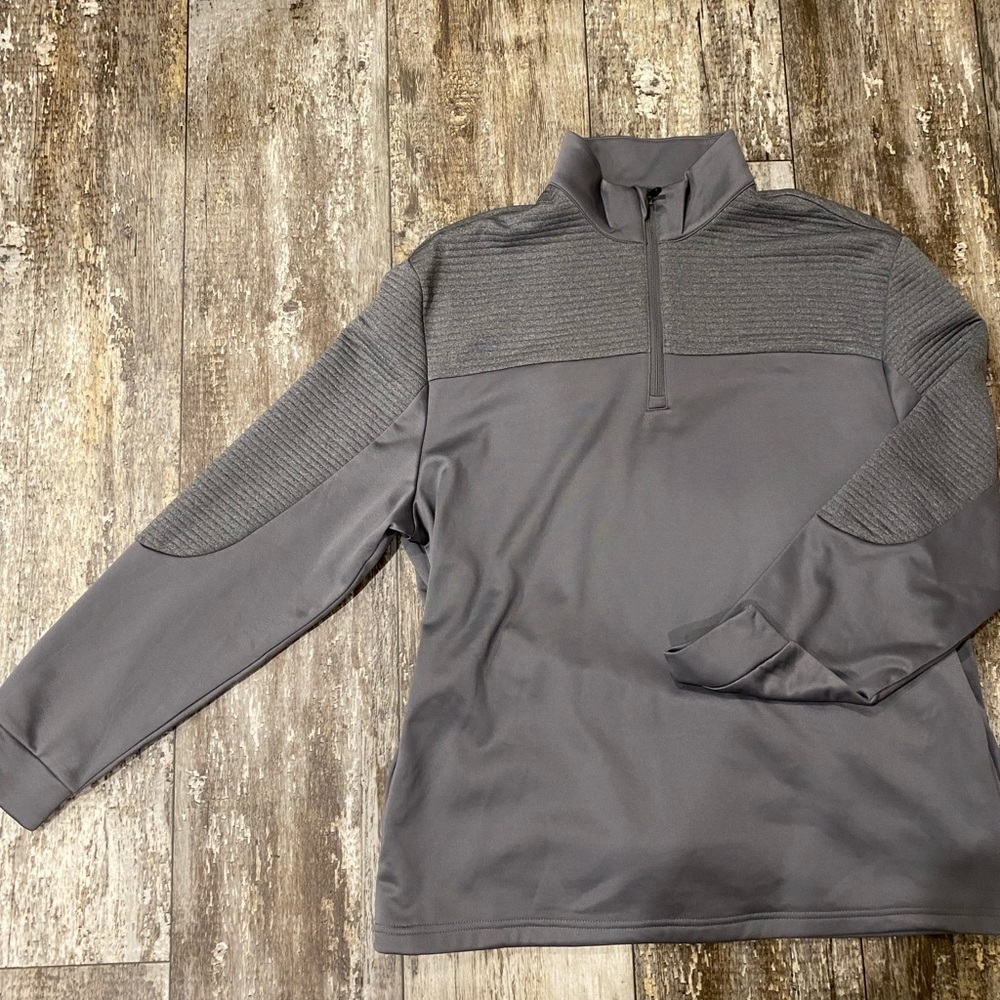 PGA Tour Gray Lightweight Quarter-Zip Shirt Jacket